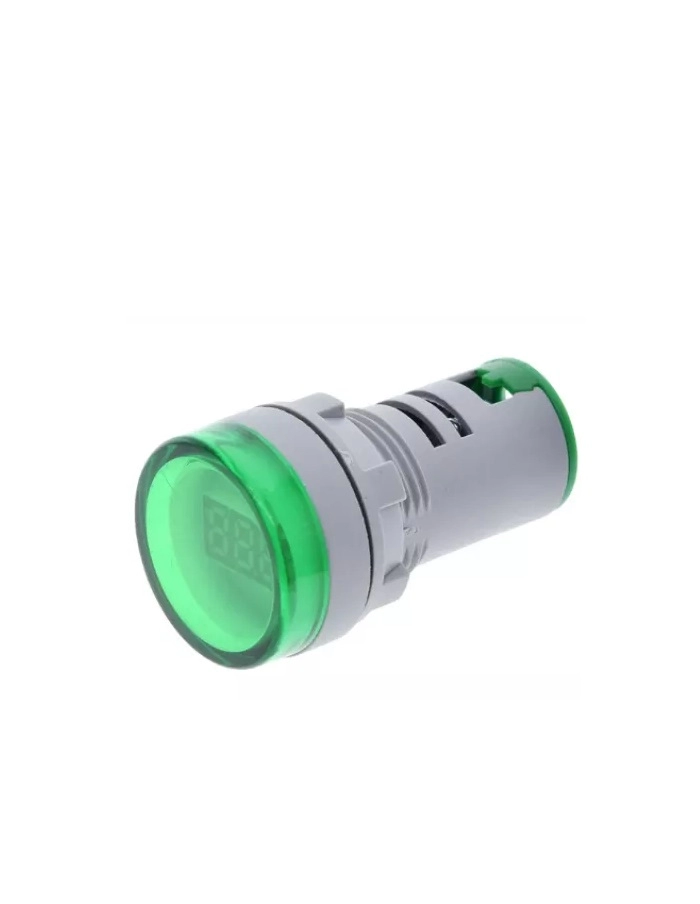 Voltimetro Vca 22mm (redondo) para panel Sanderson verde